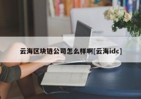 云海区块链公司怎么样啊[云海idc]